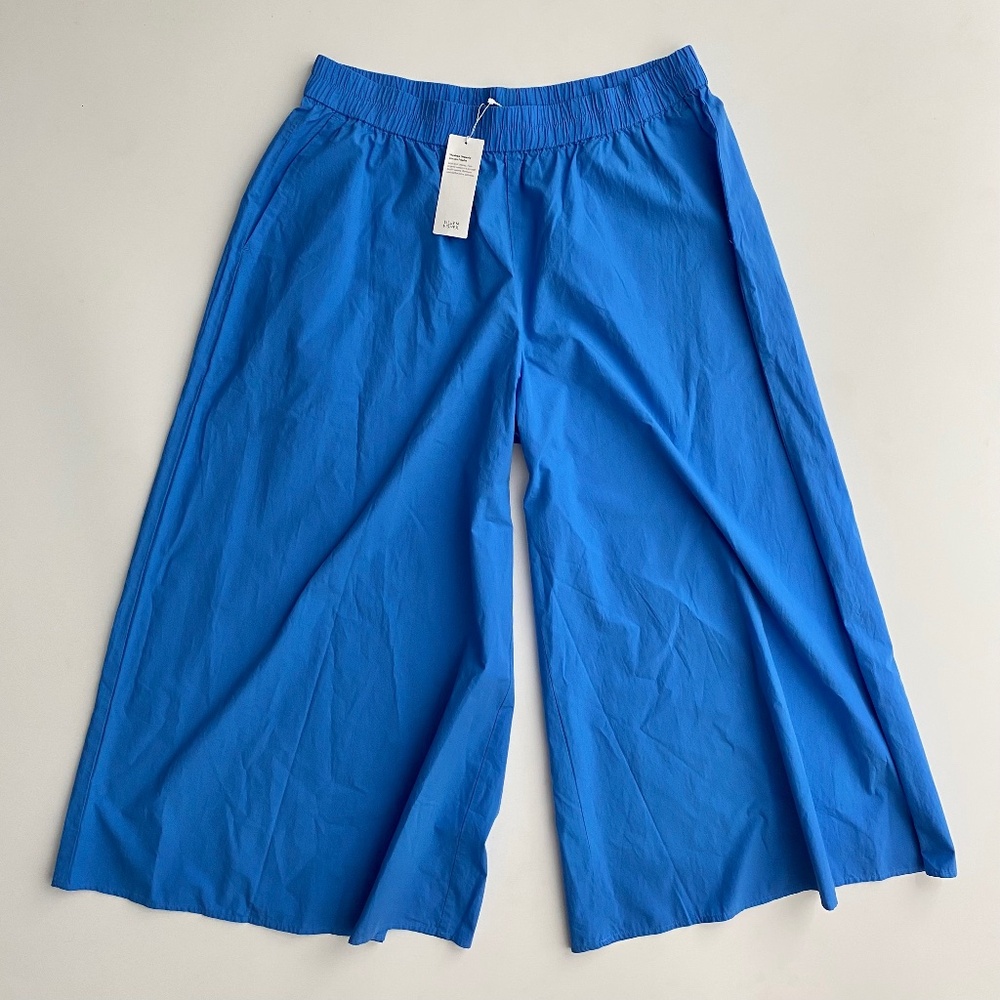 Eileen Fisher Wide-Leg Crop Pants in Bright Blue